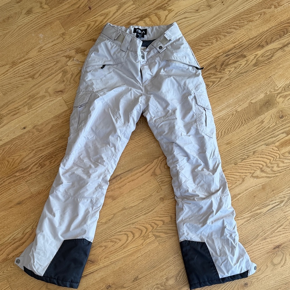 Light Taupe Beige Snow / Ski Pants XS